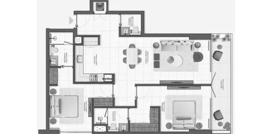 Пәтер Derby Heights by AMIS, Meydan, Дубай, БАӘ-да 2 жатын бөлмелер, 102.29 м² № 716012
