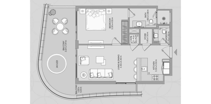 Lägenhet i Arabian Ranches, Dubai, UAE 1 sovrum, 87 kvm Nr. 695444