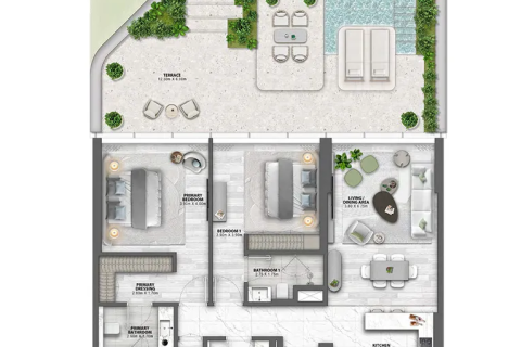 Apartament në Palm Jumeirah, Dubai, Emiratet e Bashkuara Arabe 1 dhomë gjumi, 111 m2. № 704438 - Foto 29