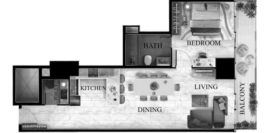 Appartamento a Al Reem Island, Abu Dhabi, EAU 1 camera da letto, 87.2 mq. № 760697