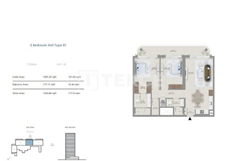 Apartament në Mina Rashid, Dubai, Emiratet e Bashkuara Arabe 3 dhoma gjumi, 156 m2. № 633196 - Foto 11