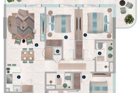 Dzīvoklis Dubai Landjā, AAE 2 istabas, 95 m2 Nr. 704446 - attēls 9