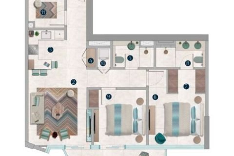 Dzīvoklis Dubai Landjā, AAE 2 istabas, 95 m2 Nr. 704446 - attēls 8