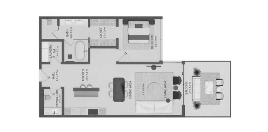 Apartment in Omoria Private Residences in Dubai, UAE 1 bedroom, 118.82 sq.m. № 712479
