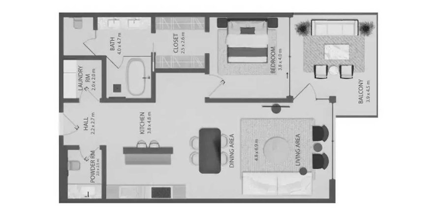 Apartment in Omoria Private Residences in Dubai, UAE 1 bedroom, 117.52 sq.m. № 712480