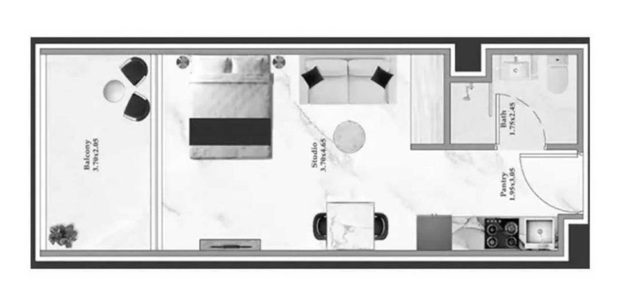 Пәтер Serenz, Джумейра Вилладж Серкл, Дубай, БАӘ-да 1 бөлме, 35 м² № 694576