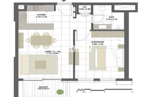 Byt v Al Khan, Sharjah, SAE 1 ložnice, 66.52 m² Č.: 735462 - fotografie 5