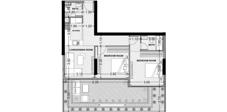 Apartamento em Dubai Land, Dubai, EAU 2 quartos, 104.41 m2 № 705136