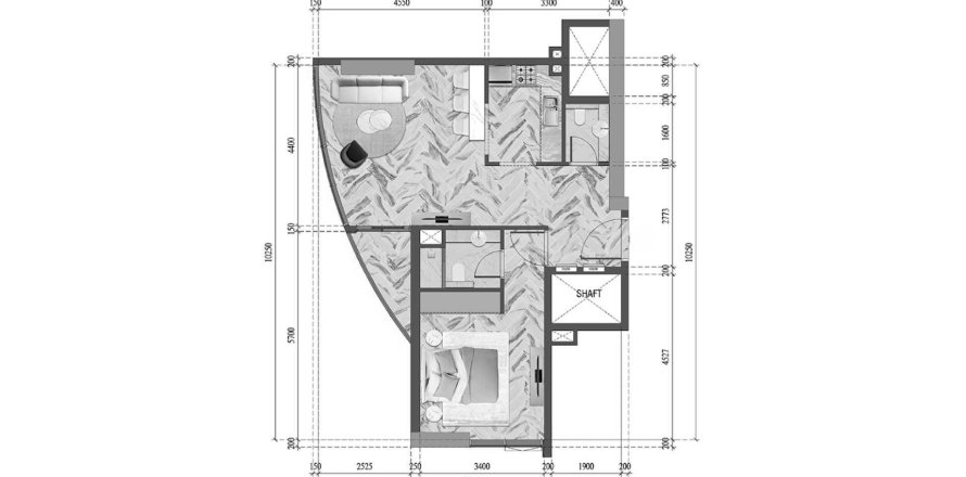 Apartament në RED SQUARE TOWER në Jumeirah Village Triangle, Dubai, Emiratet e Bashkuara Arabe 1 dhomë gjumi, 61.32 m2. № 380734