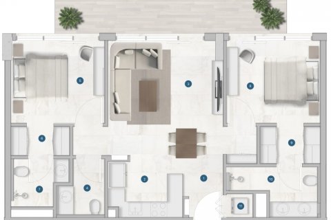 Byt v Sola Residences v Jebel Ali, Dubai, SAE 2 ložnice, 94.78  m² Č.: 578237 - fotografie 2
