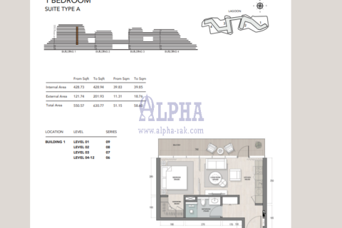 Apartmán v Mina Al Arab, Ras Al Khaimah, SAE 1 spálňa, 48.6 m2 č. 657068 - Fotografia 14
