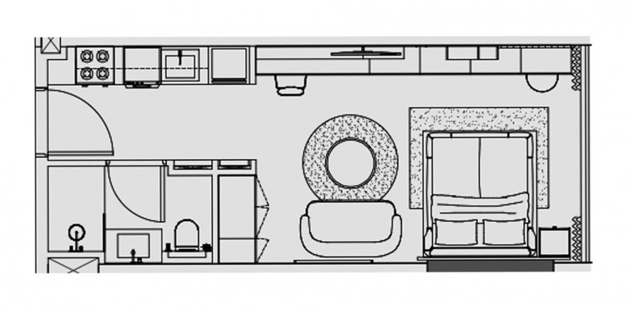 Квартира в Cove Edition 5 в Dubai Residence Complex, Дубай, ОАЕ 36.26м2 № 603766