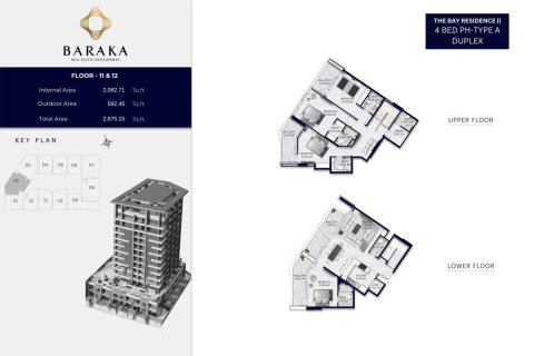 Takvåning till försäljning i Yas Island, Abu Dhabi, UAE 3 sovrum, 162 kvm Nr. 728521 - fotografi 6