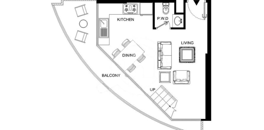 Apartman u Oasis 2 by Reportage Properties u gradu Masdar City, Abu Dhabi, UAE 1 spavaća soba, 46.8 m2 Br. 760661