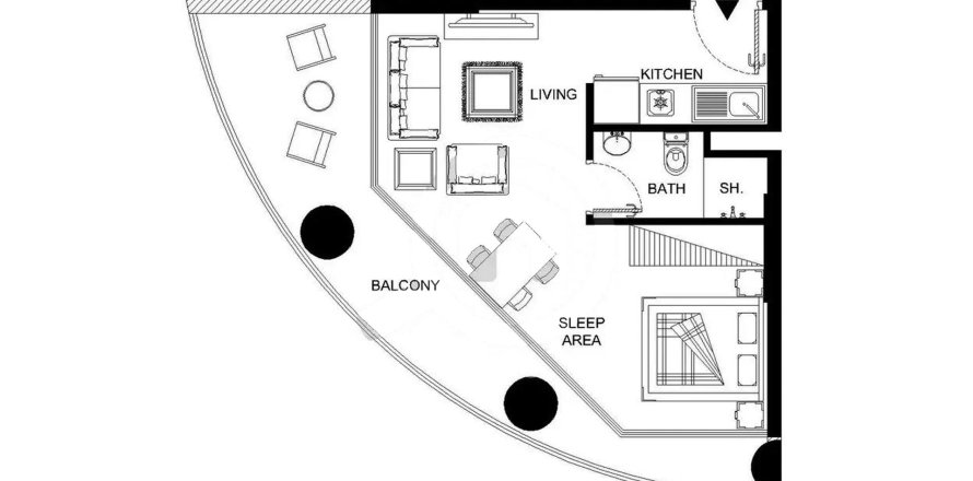 Apartman u Oasis 2 by Reportage Properties u gradu Masdar City, Abu Dhabi, UAE 1 spavaća soba, 59.4 m2 Br. 760662