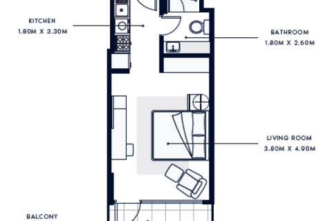 Apartment in Dubai Studio City, UAE 1 room № 690054 - photo 4