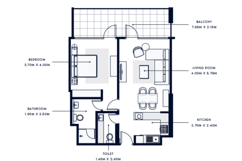 Apartment in Dubai Studio City, UAE 1 room № 690054 - photo 5