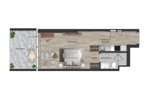 Apartman u Al Marjan Island, Ras Al Khaimah, UAE 1 soba, 37 m2 Br. 690059 - fotografija 6