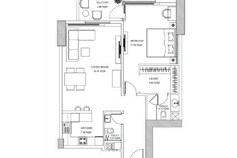 Apartament de vânzare în Ajman, EAU 1 dormitor, 102 mp.  №690055 - poză 7