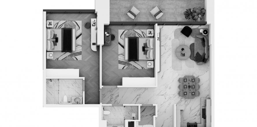 Byt v Vega v Dubai Sports City, SAE 2 ložnice, 103.4 m² Č.: 571676