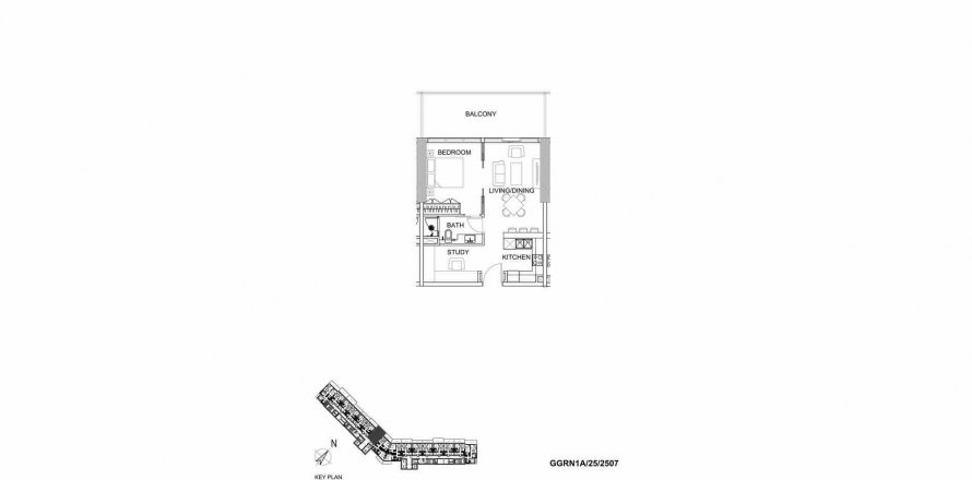 Квартира в GOLF GREENS в DAMAC Hills (Akoya by DAMAC), Дубай, ОАЕ 1 спальня, 68.92м2 № 307657