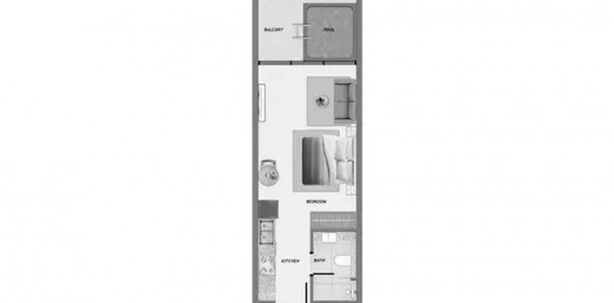Apartament në Samana Resorts 2 në Dubai Production City (IMPZ), Emiratet e Bashkuara Arabe 40 m2. № 568603