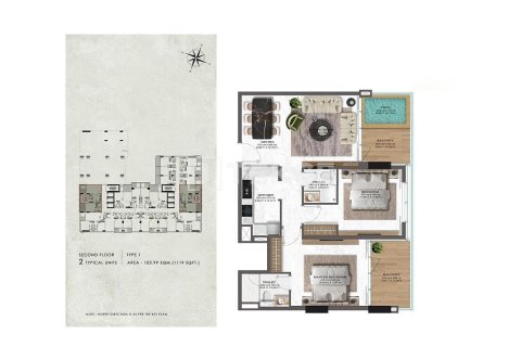 Apartmán v Majan, Dubai, SAE 1 izba, 39 m2 č. 730900 - Fotografia 15