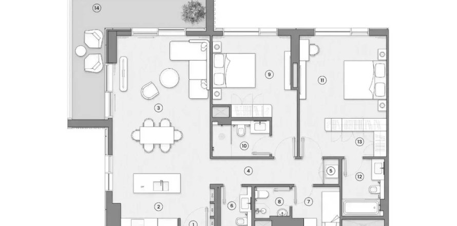 Apartament në Tara Park në Al Reem Island, Abu Dhabi, Emiratet e Bashkuara Arabe 2 dhoma gjumi, 143.54 m2. № 709588