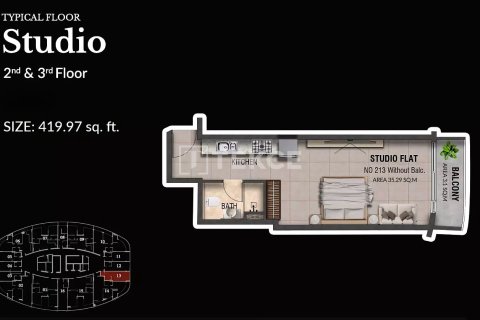 Lakás itt: Dubai, EAE, 2 hálószoba, 83 m², azonosító: 740702 - fénykép 15