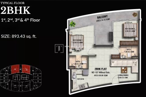 Купить квартиру в Дубай, ОАЭ 1 комната, 31м2, № 740701 - фото 21