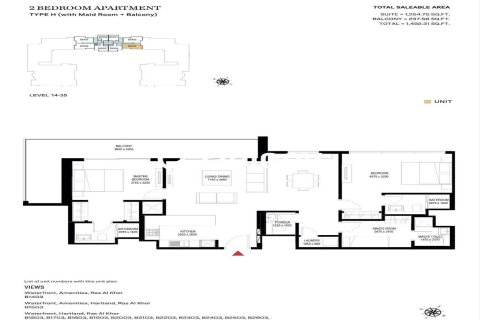 Huoneisto Mohammed Bin Rashid City, Dubai, Arabiemiraatit 2 makuuhuonetta, 137.59 m2 № 766718 - kuva 9