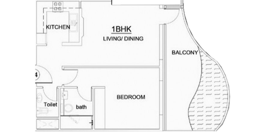 阿联酋 Dubai Jumeirah Village Triangle 公寓 VOLGA TOWER  1 卧, 73 平方米 , 编号 409267
