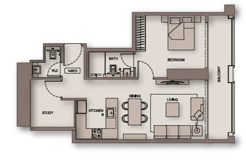 Apartment in Binghatti Moonlight in Al Jaddaf, Dubai, UAE 1 bedroom, 76 sq.m. № 704833 - photo 13
