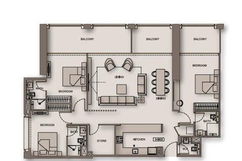Apartment in Binghatti Moonlight in Al Jaddaf, Dubai, UAE 1 bedroom, 76 sq.m. № 704833 - photo 15