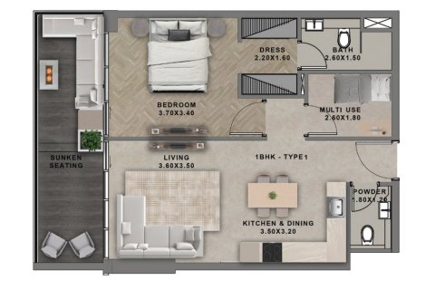 Lakás itt: Al Furjan, Dubai, EAE, 1 hálószoba, 75 m², azonosító: 704502 - fénykép 20