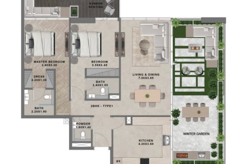 Lakás itt: Al Furjan, Dubai, EAE, 1 hálószoba, 75 m², azonosító: 704502 - fénykép 21