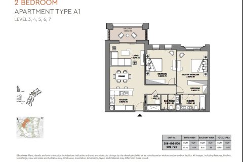 Apartman u gradu Umm Suqeim, Dubai, UAE 2 spavaće sobe, 103.5 m2 Br. 701395 - Slika 26