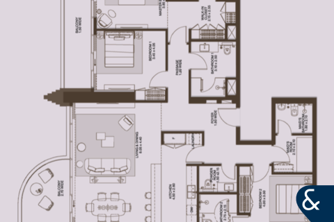 Apartament në Dubai Design District, Emiratet e Bashkuara Arabe 3 dhoma gjumi, 211 m2. № 666817 - Foto 15
