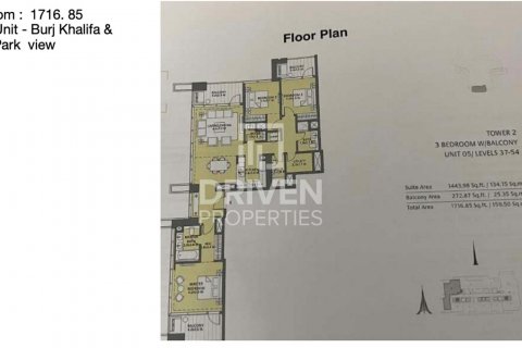 Apartament në Downtown Dubai (Downtown Burj Dubai), Dubai, Emiratet e Bashkuara Arabe 3 dhoma gjumi, 161 m2. № 603079 - Foto 16