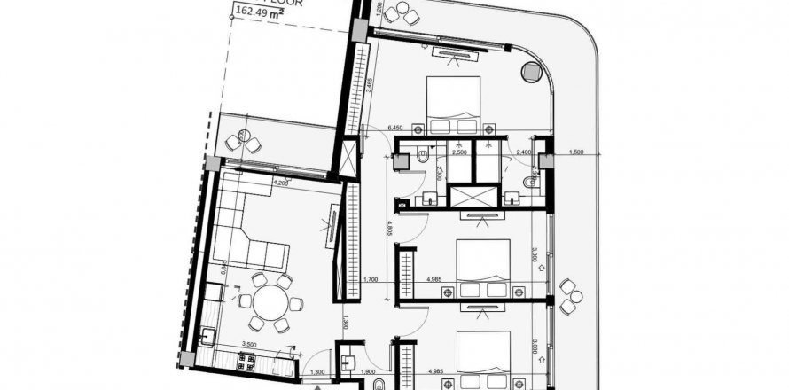 Byt v Arian v Downtown Jebel Ali, Dubai, SAE 3 ložnice, 151.01 m² Č.: 564680