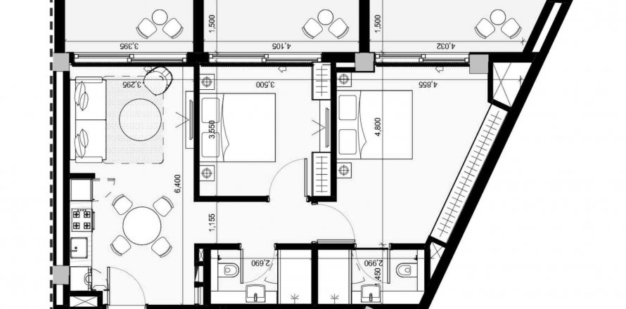 Byt v Arian v Downtown Jebel Ali, Dubai, SAE 2 ložnice, 115.7 m² Č.: 564679