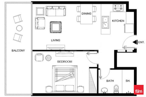 Müüa korter asukohaga Jebel Ali, Dubai, AÜE: 1 magamistoaga, 64.3 m² Nr 727891 - pilt 28