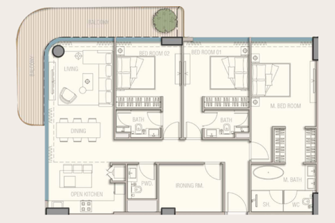 Leilighet til salgs i Dubai, Emiratene 1 soverom, 71 kvm Nr. 704350 - Foto 18