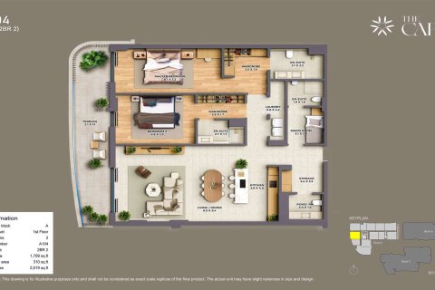 Wohnung zum Verkauf in Al Barari, Dubai, VAE 1 Schlafzimmer, 109 m2 Nr. 704352 - Foto 18