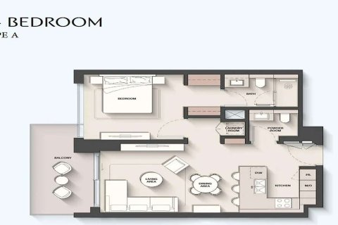 Apartament në Dubai, Emiratet e Bashkuara Arabe 1 dhomë gjumi, 74 m2. № 704351 - Foto 15
