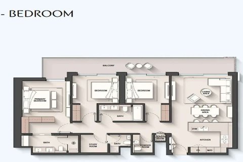 Apartament në Dubai, Emiratet e Bashkuara Arabe 1 dhomë gjumi, 74 m2. № 704351 - Foto 17