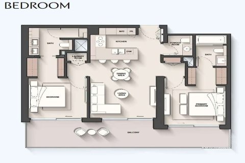 Apartament në Dubai, Emiratet e Bashkuara Arabe 1 dhomë gjumi, 74 m2. № 704351 - Foto 16