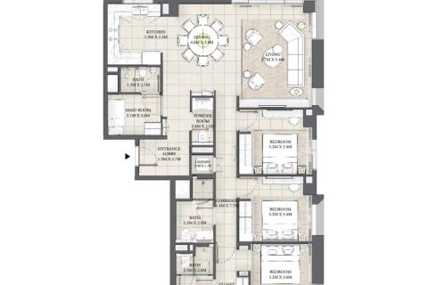 Apartment in Dubai Creek Harbour (The Lagoons), UAE 1 bedroom, 57 sq.m. № 690213 - photo 7