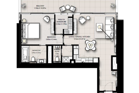 Купить квартиру в Дубай Марина, ОАЭ 1 спальня, № 690215 - фото 7