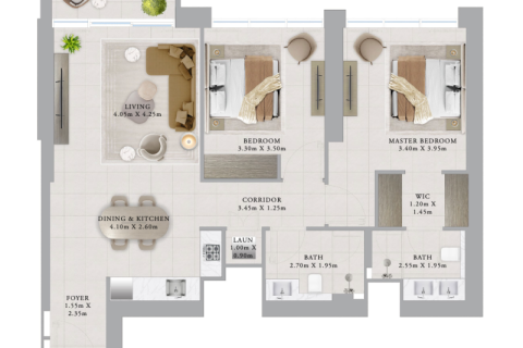 Apartmen di Dubai Creek Harbour (The Lagoons), UAE 1 bilik tidur, 70 meter persegi № 690212 - foto 6